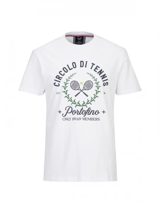 Foto van product 19V69 ITALIA Shirt 'Rafael Tennis 2' groen / zwart / wit