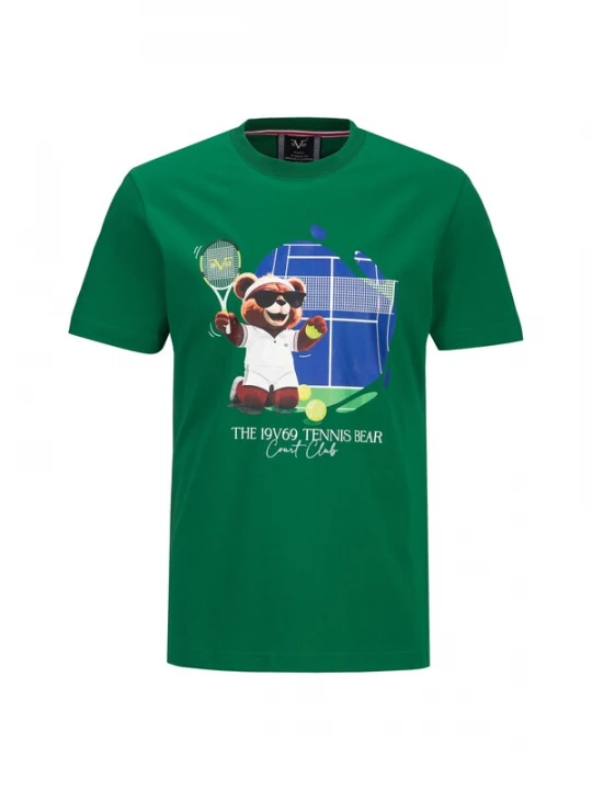 Foto van product 19V69 ITALIA Shirt 'Rafael Tennis' blauw / bruin / groen / wit