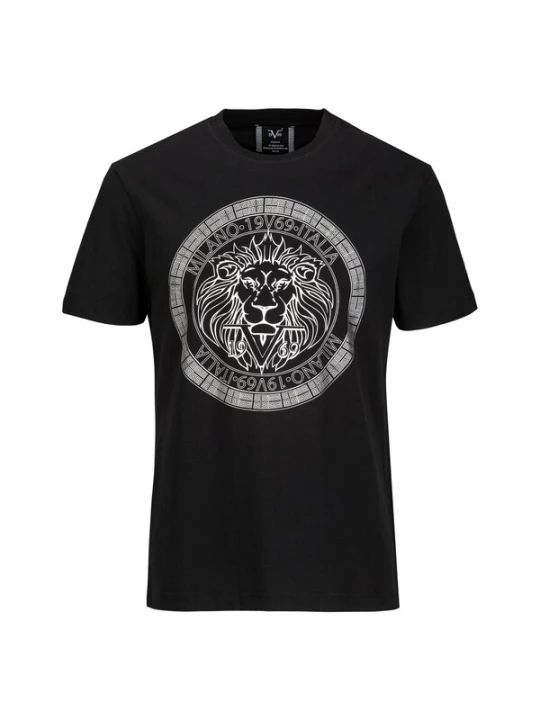 Foto van product 19V69 ITALIA Shirt 'Rafael' zilvergrijs / zwart