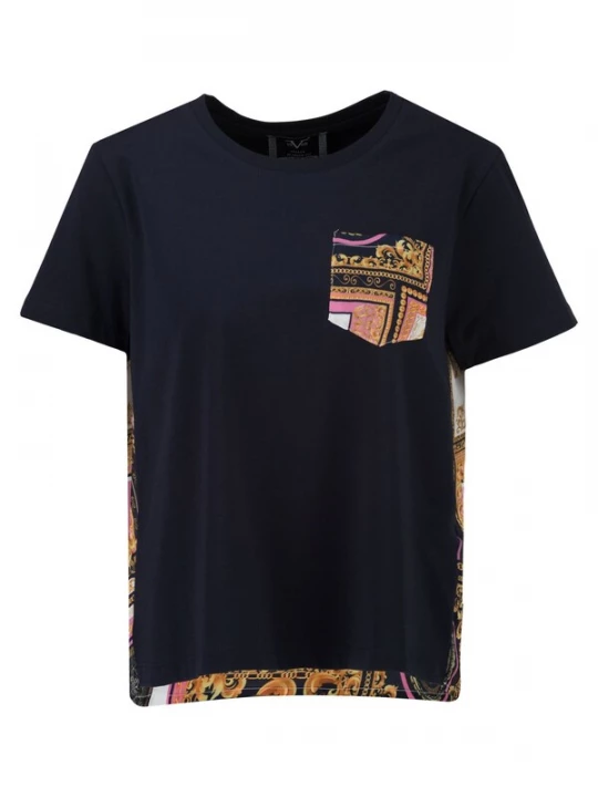 Foto van product 19V69 ITALIA Shirt 'Tabitha Baroque' marine / goudgeel / lichtroze / wit