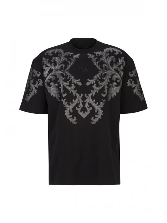 Foto van product 19V69 ITALIA Shirt ' Tamaro Baroque Str ' zwart