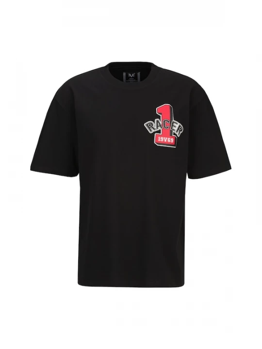 Foto van product 19V69 ITALIA Shirt 'Tamaro Racing' rood / zwart