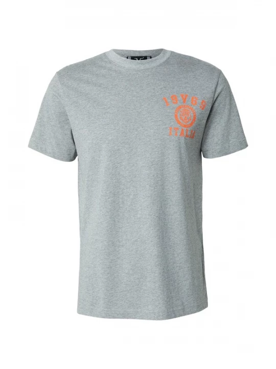 Foto van product 19V69 ITALIA Shirt 'Tarek' grijs gemêleerd / oranje