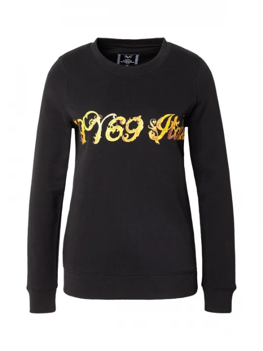 Foto van product 19V69 ITALIA Sweatshirt oranje / lichtoranje / zwart