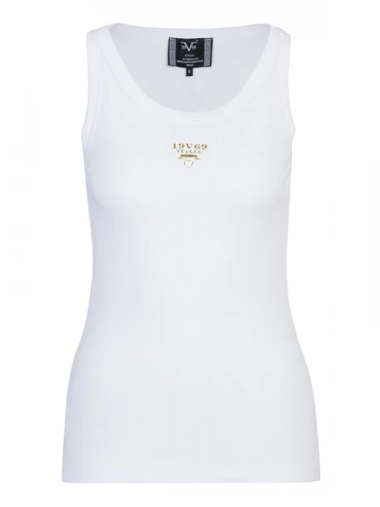 Foto van product 19V69 ITALIA Top 'Benicia' goud / wit