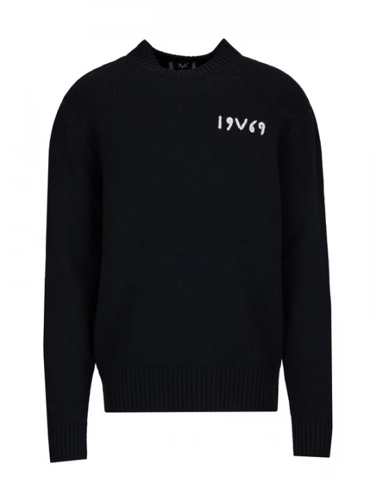 Foto van product 19V69 ITALIA Trui 'Anteo' navy / wit