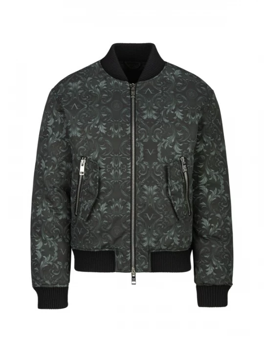 Foto van product 19V69 ITALIA Tussenjas 'Camillo Baroque Str' mintgroen / donkergroen / zwart