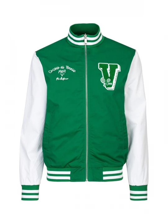 Foto van product 19V69 ITALIA Tussenjas 'Panatta Tennis' groen / wit