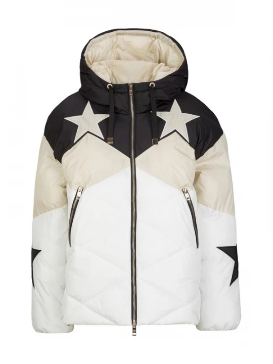Foto van product 19V69 ITALIA Winterjas 'Miriam Wintergames' ecru / zwart / wit