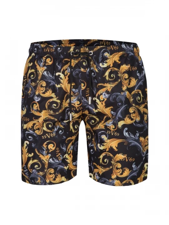 Foto van product 19V69 ITALIA Zwemshorts 'Siro New Baroque' duifblauw / goud / zwart