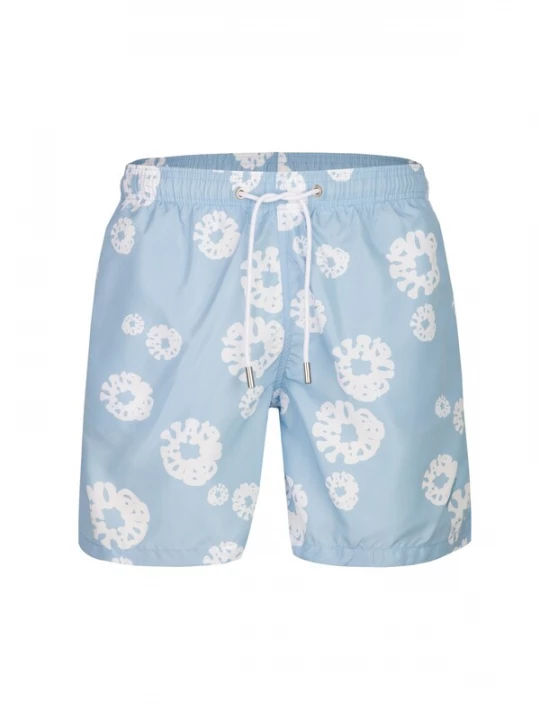 Foto van product 19V69 ITALIA Zwemshorts 'Siro Puffy' lichtblauw / wit