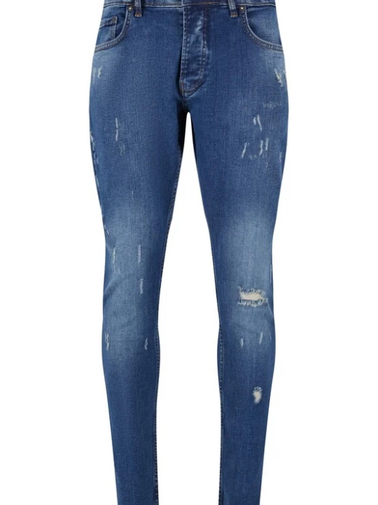Foto van product 2Y Premium Jeans blauw denim / wit