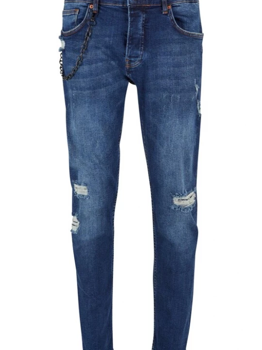 Foto van product 2Y Premium Jeans donkerblauw / wit