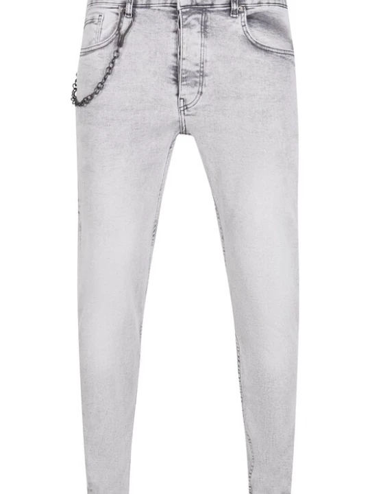 Foto van product 2Y Premium Jeans grey denim / oranje / zwart