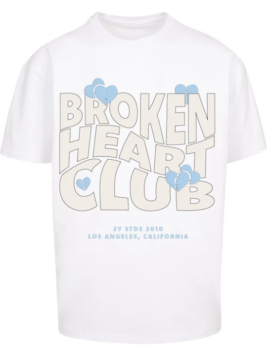 Foto van product 2Y Studios Shirt 'Broken Heart Club' beige / blauw / wit