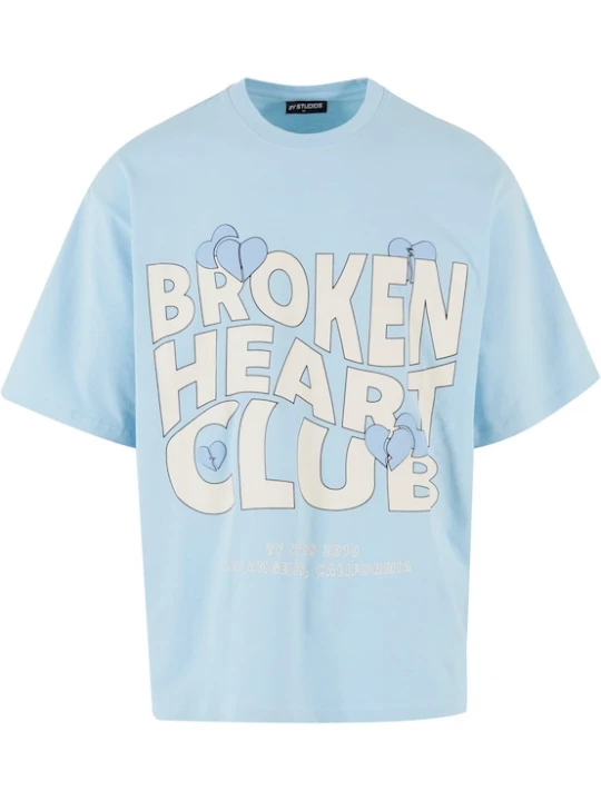 Foto van product 2Y Studios Shirt 'Broken Heart Club' crème / lichtblauw / zwart