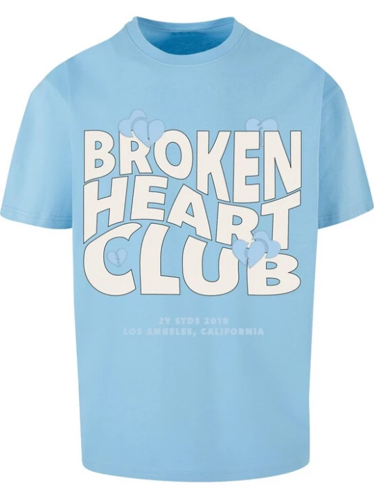 Foto van product 2Y Studios Shirt 'Broken Heart Club' lichtblauw / wit