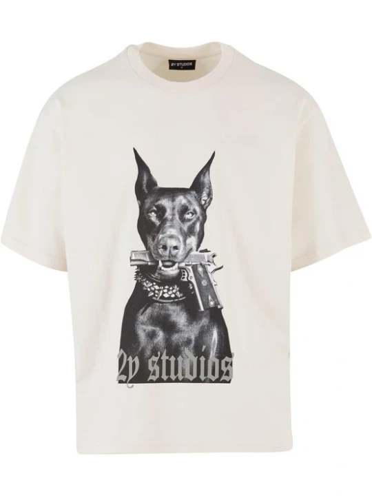 Foto van product 2Y Studios Shirt 'Doberman' grijs / zwart / offwhite