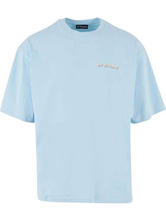 Foto van product 2Y Studios Shirt 'Good Vibes Only' lichtblauw / pasteelgeel / jade groen / oranje