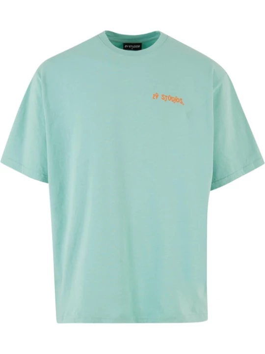 Foto van product 2Y Studios Shirt 'Thoughts' turquoise / donkeroranje