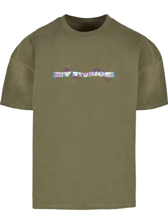 Foto van product 2Y Studios Shirt 'Wavy' azuur / olijfgroen / lavendel / wit