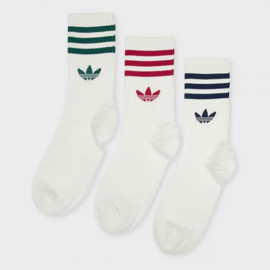 Foto van product 3 PACK - 3 Stripes Crew adidas Originals wit