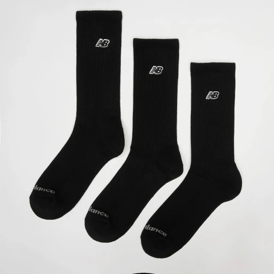 Foto van product 3 PACK - NB BLACK PATCH LOGO CREW - white New Balance