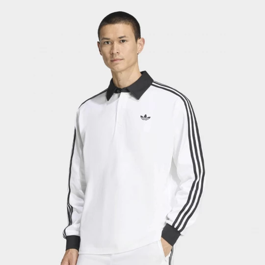 Foto van product 3 Striped Polo Longsleeve adidas Originals wit