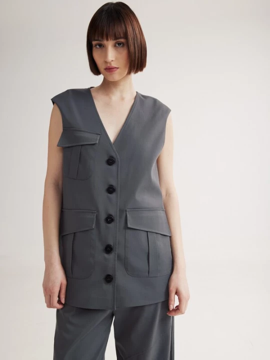 Foto van product 4TAILORS Bodywarmer 'Carlo' grijs