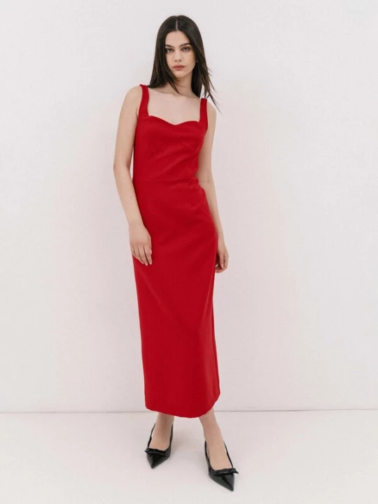 Foto van product 4TAILORS Jurk 'Spice It Up' rood