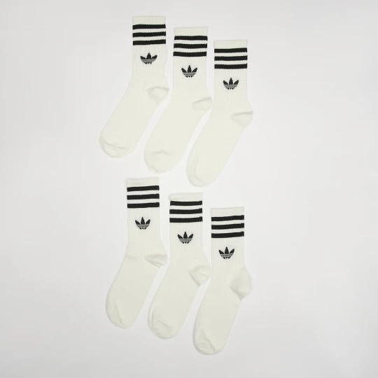 Foto van product 6 PACK - 3-Stripes Crew Socks adidas Originals wit