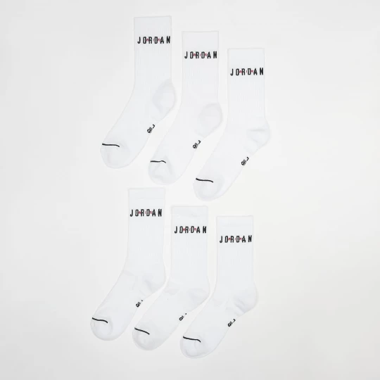 Foto van product 6 PACK - Everyday Crew Socks Jordan wit