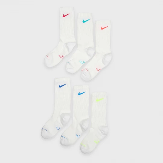 Foto van product 6 PACK - Everyday Elevated Crew Nike wit