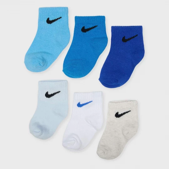 Foto van product 6 PACK - Swoosh Infant Ankle Sock Nike blauw