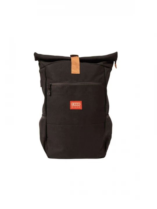 Foto van product 8000kicks Rugzak 'Everyday Hemp Rolltop Backpack Black' zwart