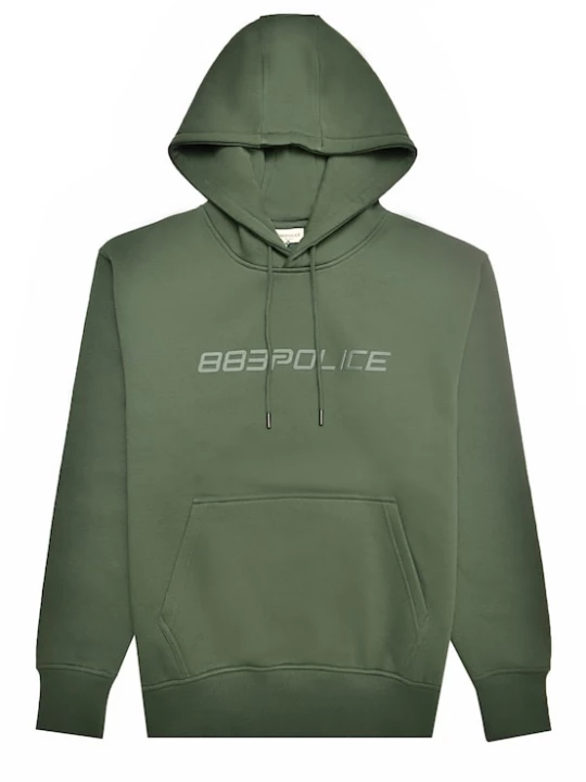 Foto van product 883Police Sweatshirt 'DELUNGRA' donkergroen / wit