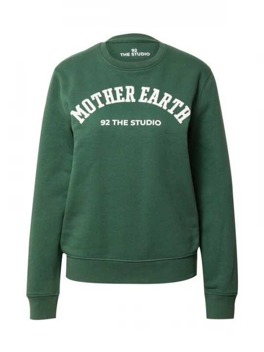 Foto van product 92 The Studio Sweatshirt 'Tennis' donkergroen / wit