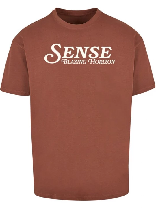 Foto van product 9N1M SENSE Shirt 'Blazing Horizon' roestbruin / wit