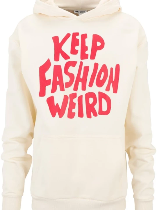 Foto van product 9N1M SENSE Sweatshirt 'Keep Fashion Weird' grenadine / offwhite