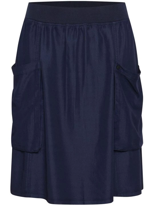 Foto van product A-lijn rok Cream donkerblauw
