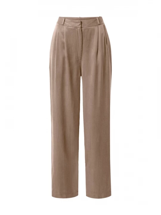 Foto van product A LOT LESS Bandplooibroek 'Florentina' taupe