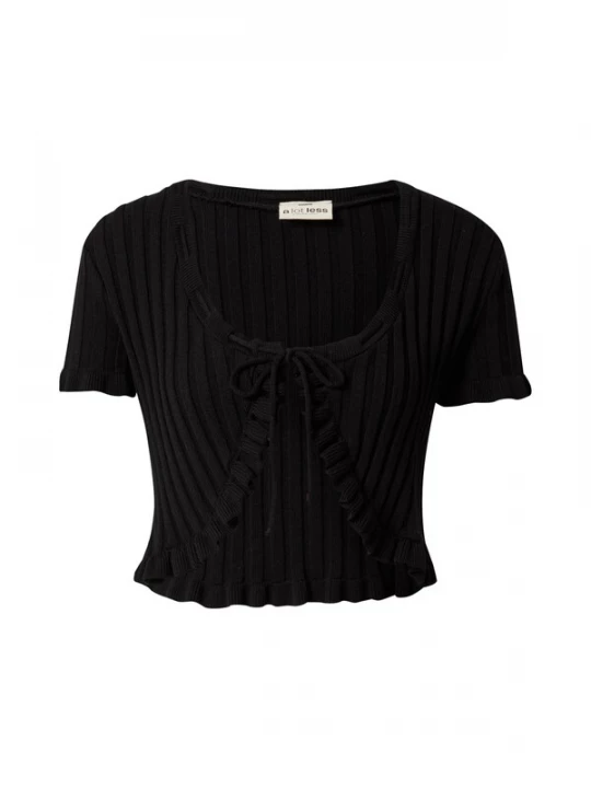 Foto van product A LOT LESS Gebreid vest 'Nelly' zwart
