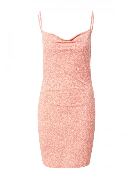 Foto van product A LOT LESS Jurk 'Franca' zalm roze / wit