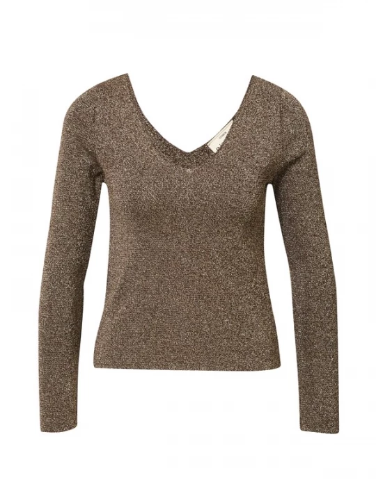 Foto van product A LOT LESS Trui 'Nina' donkerbruin / goud