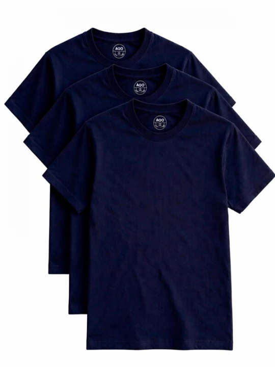 Foto van product A Question Of (AQO) Shirt '3 Pack Anders Tee' navy