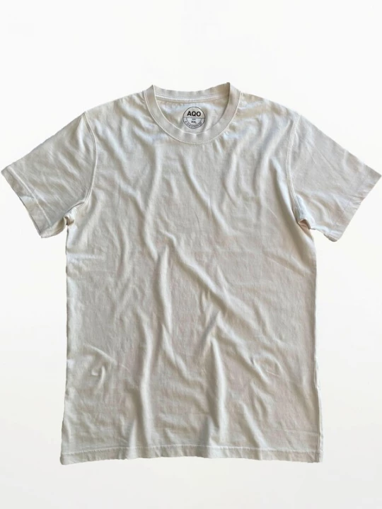 Foto van product A Question Of (AQO) Shirt 'Anders Tee Garment Dyed' offwhite