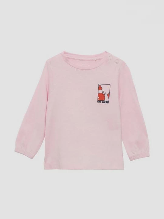 Foto van product A-vorm longsleeve met voor- en achterprint s.Oliver roze