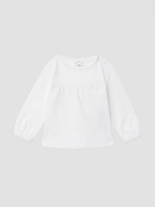 Foto van product A-vorm shirt met lange mouwen en applicatie s.Oliver wit