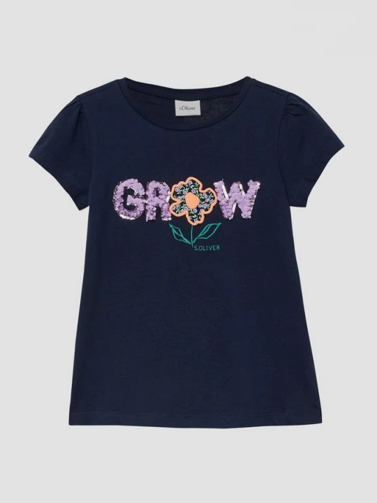 Foto van product A-vorm T-shirt met artwork s.Oliver blauw