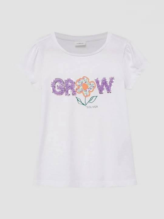 Foto van product A-vorm T-shirt met artwork s.Oliver wit